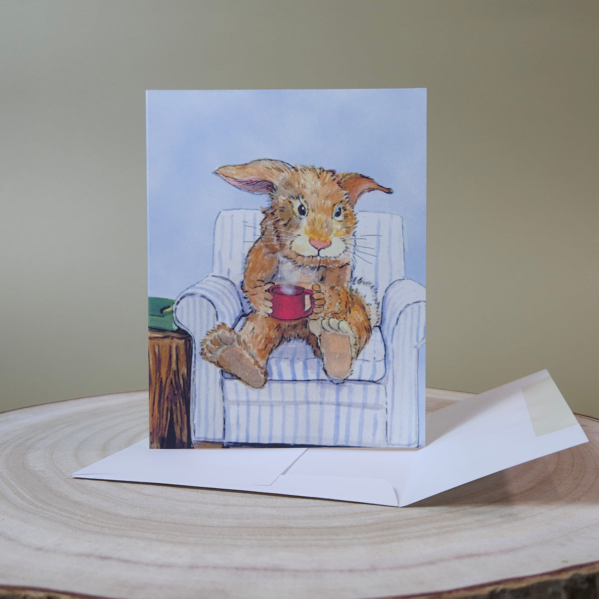 Thoughtful Bunny Greeting Card