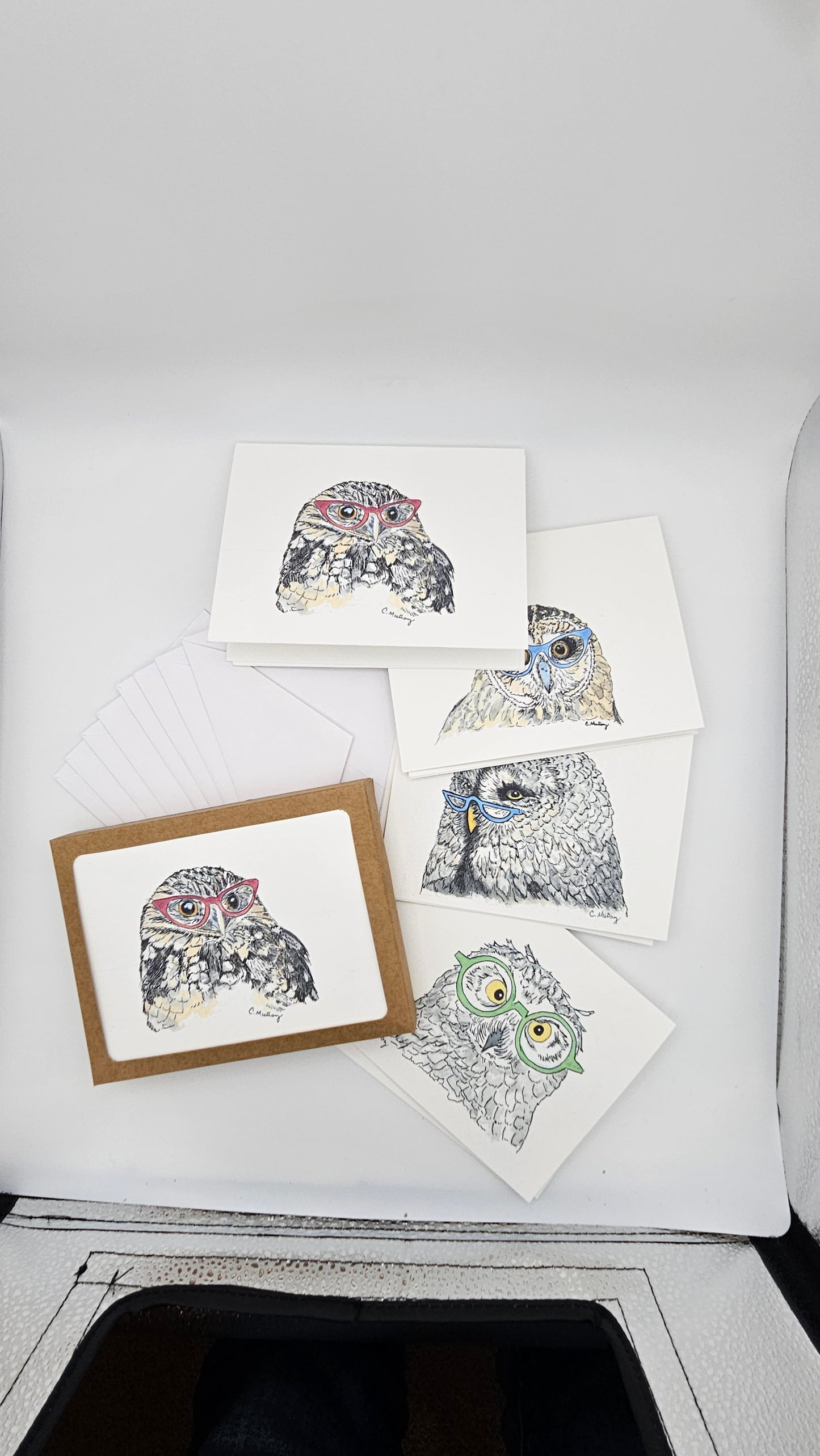 Owls with Glasses Assorted Notecard Set