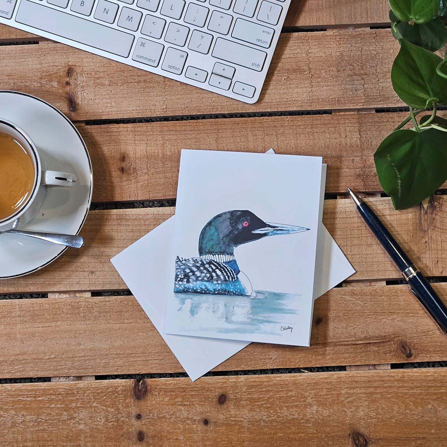 Portrait of a Loon Greeting Card