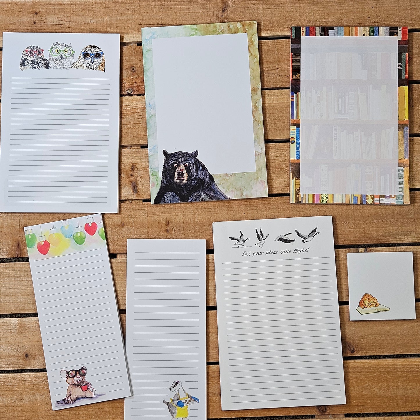 Mouse Christmas Lights List Notepad – Holiday Stationery