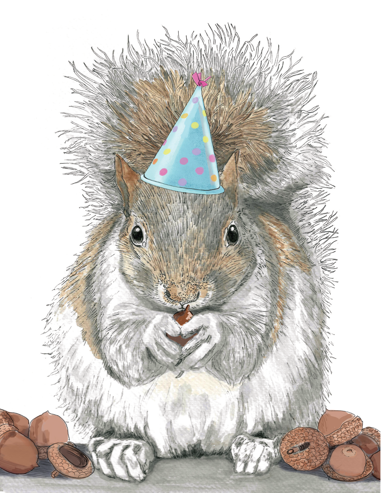 Go Nuts Birthday Greeting Card – Whimsical Woodland Fun