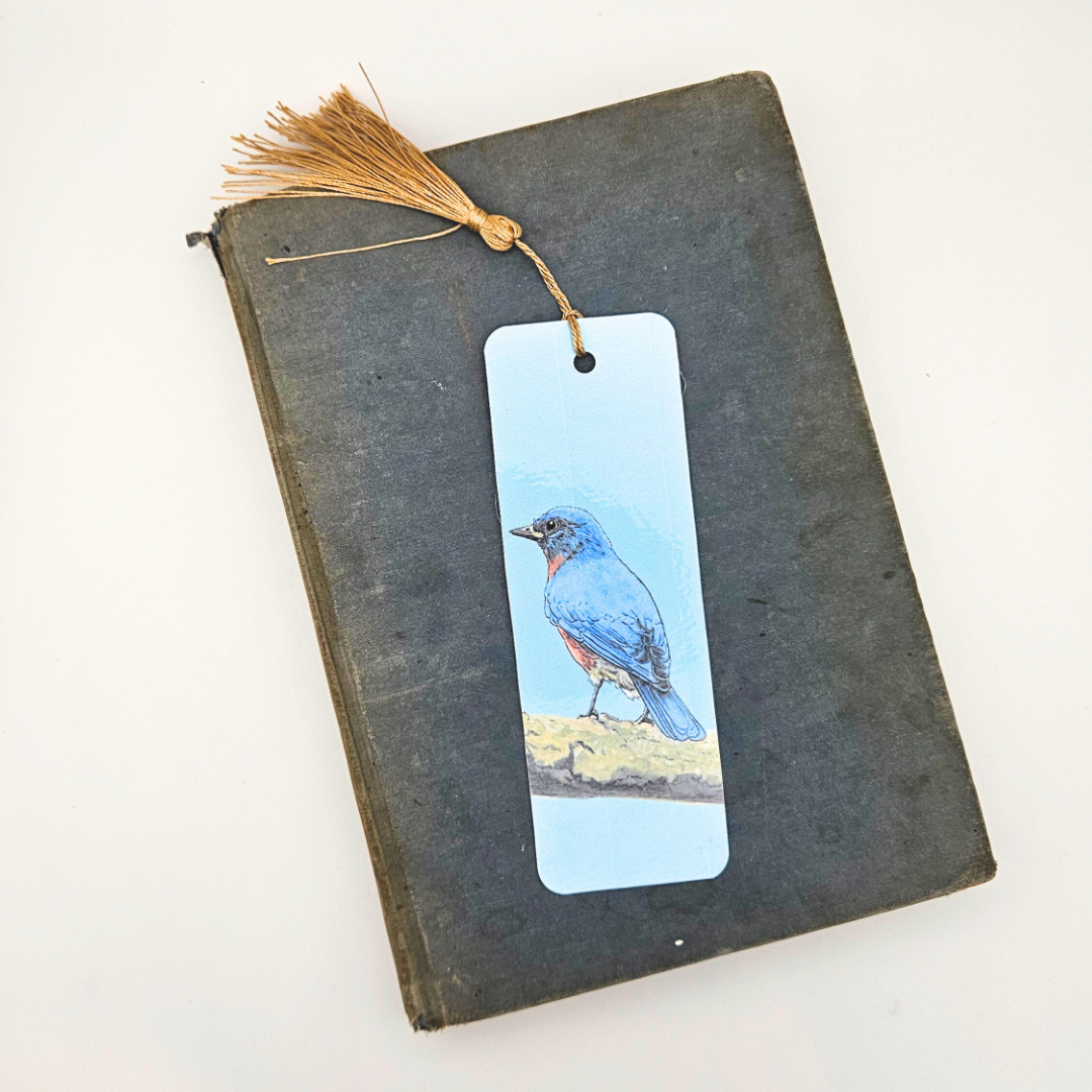 Bluebird - Illustrated Woodland Bookmark