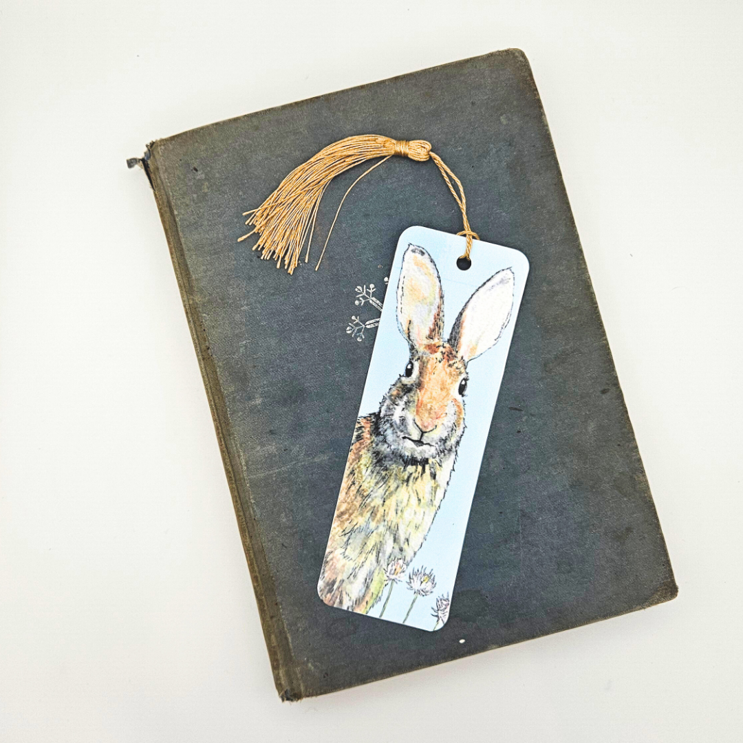 Caught in the Clover Bunny Woodland Animal Bookmark