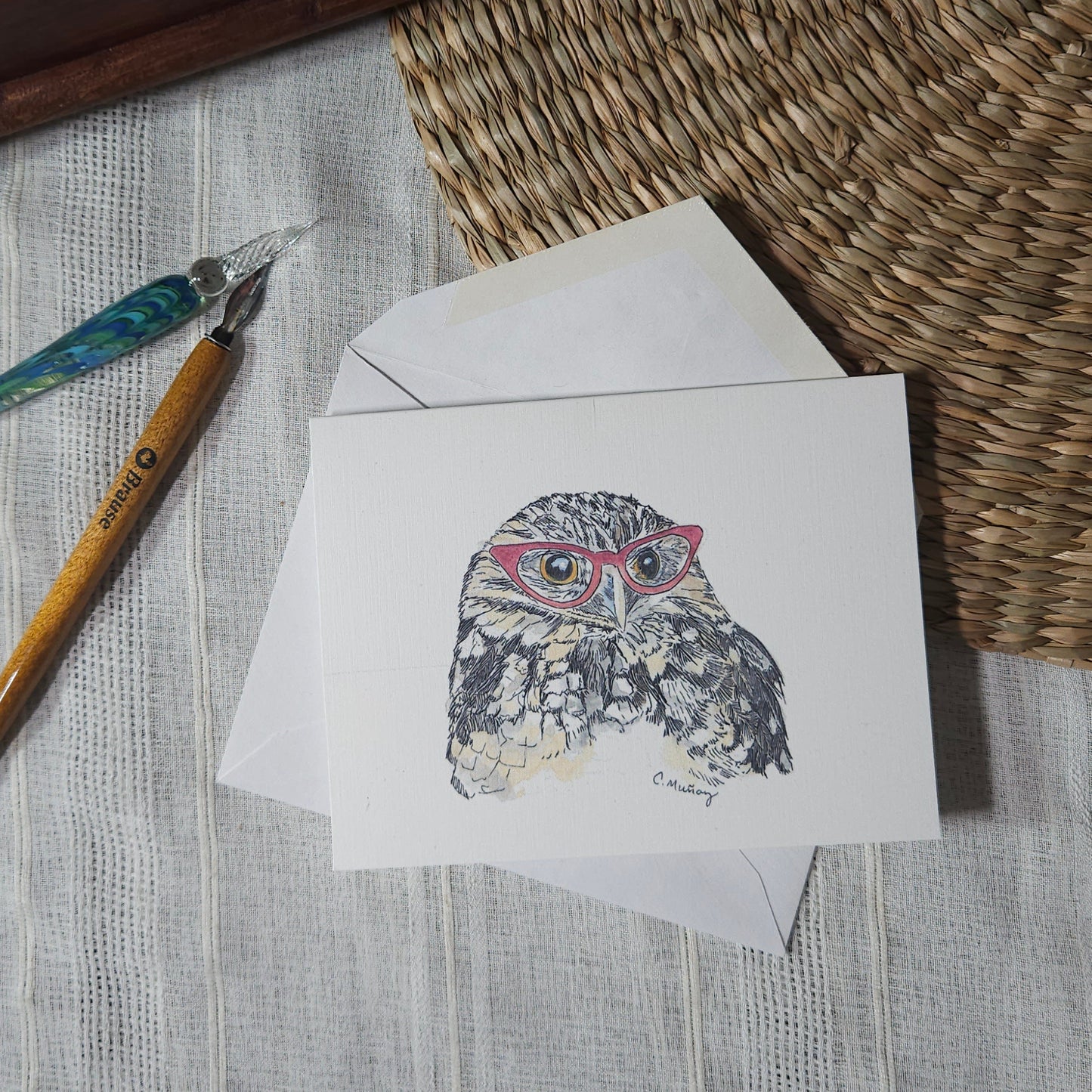 Red Specs – whimsical woodland animal gift, perfect for holidays and everyday use.