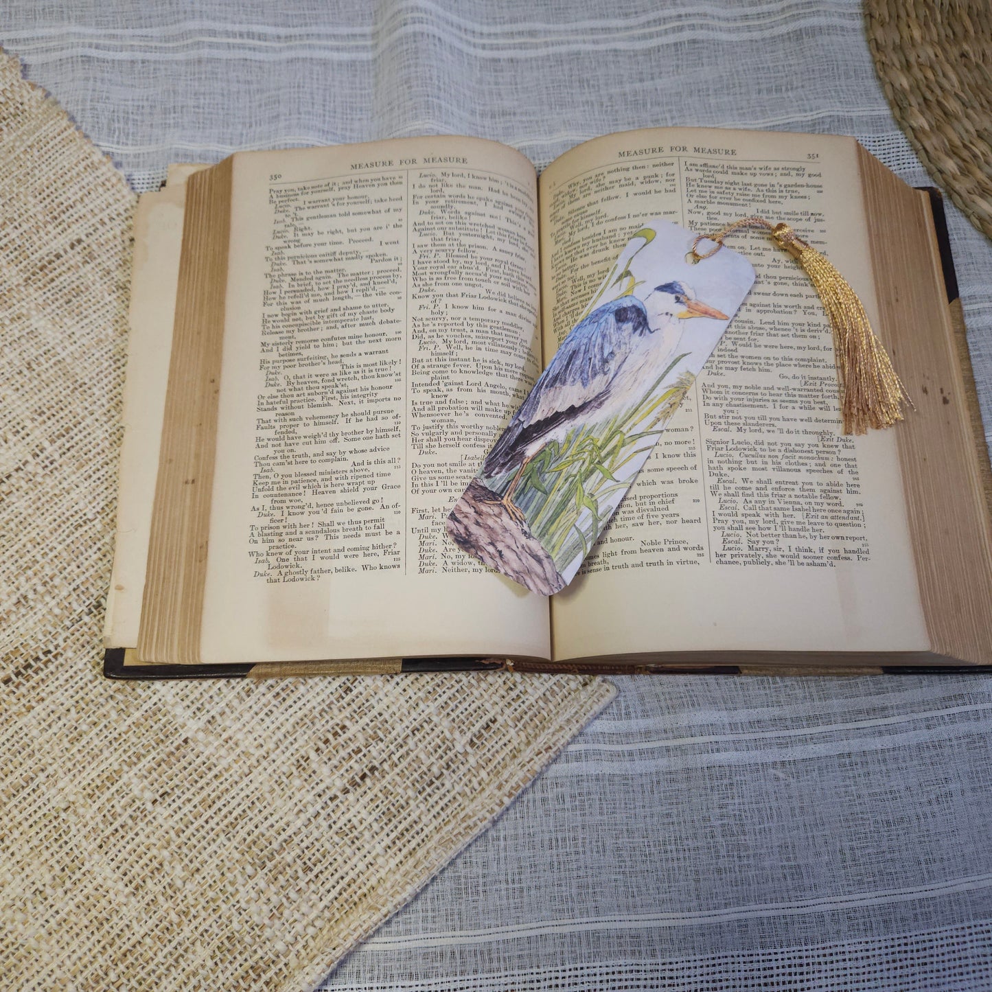 Heron Woodland Animal Bookmark – whimsical woodland animal gift, perfect for holidays and everyday use.