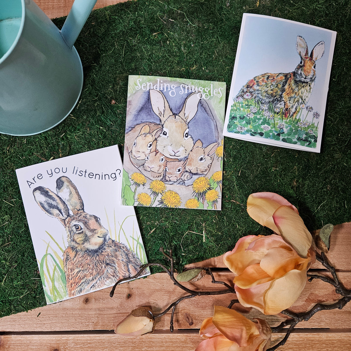 Are You Listening? Rabbit Greeting Card - Whimsical Woodland
