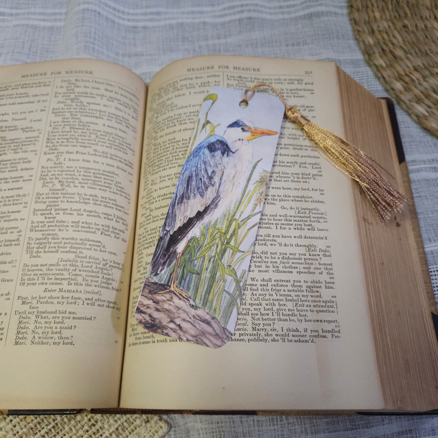 Heron Woodland Animal Bookmark