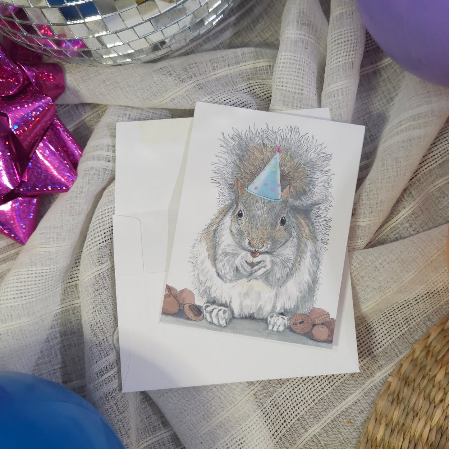 Go Nuts Birthday Greeting Card – Whimsical Woodland Fun