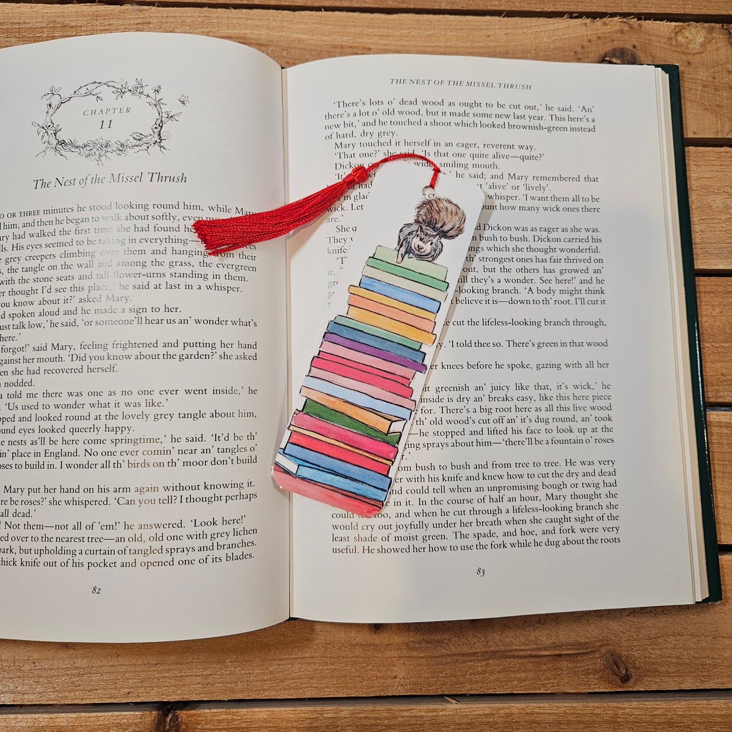 Rainbow Book Stack Bookmark – Whimsical Reading Companion