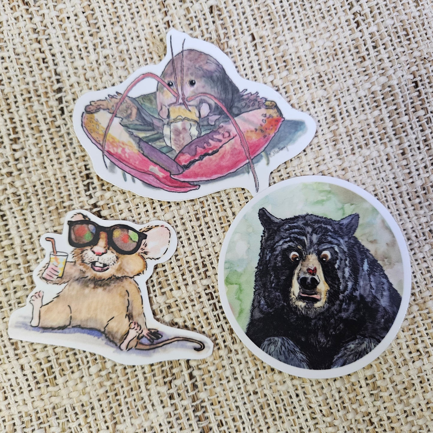Summer mouse sticker