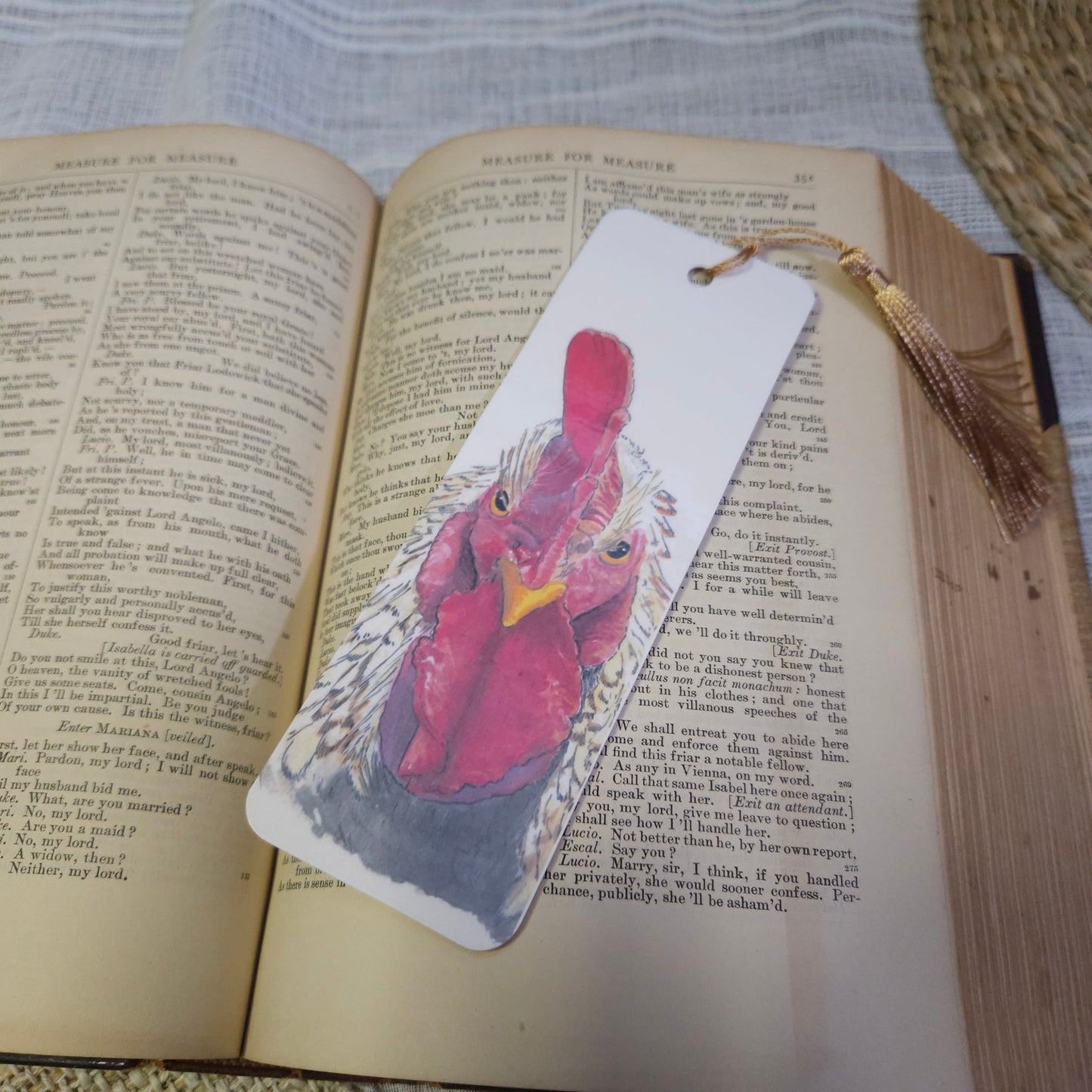 Chicken Woodland Animal Bookmark – whimsical woodland animal gift, perfect for holidays and everyday use.