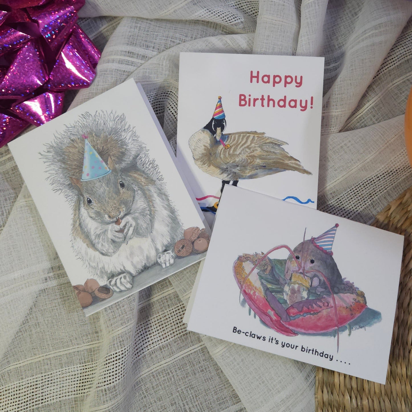 Go Nuts Birthday Greeting Card – Whimsical Woodland Fun