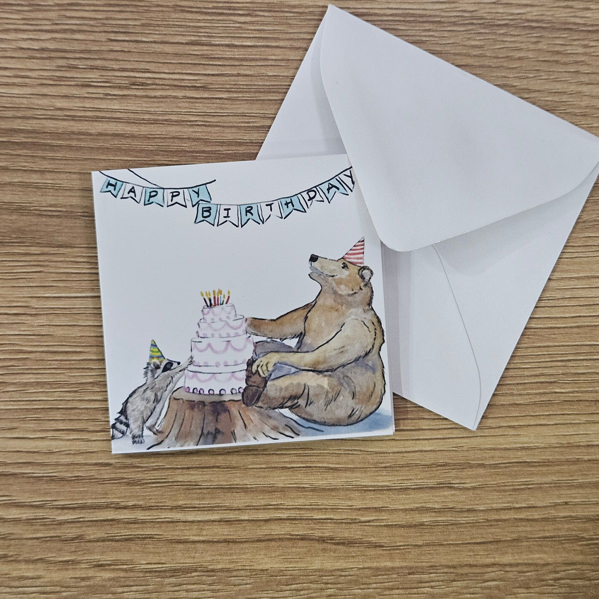 Birthday Bear Mini Enclosure Card | 3x3 Party Gift Tag
