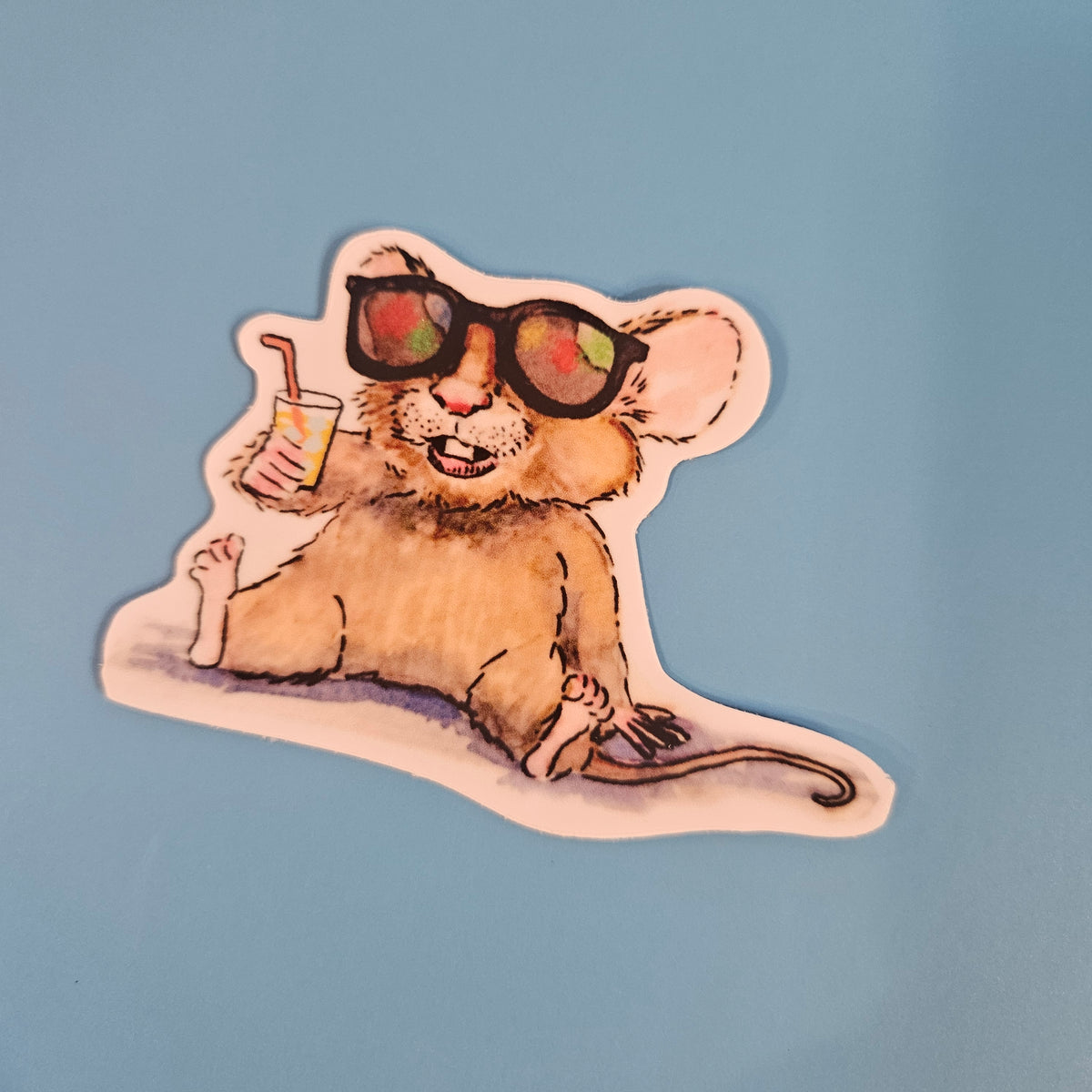 Lemonade Mouse Sticker – 3x3 Inch Waterproof Vinyl Decal
