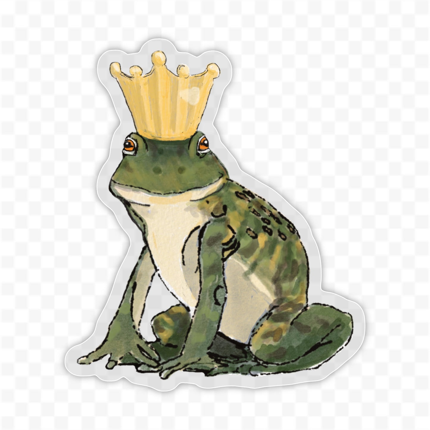 Frog Prince Transparent Sticker