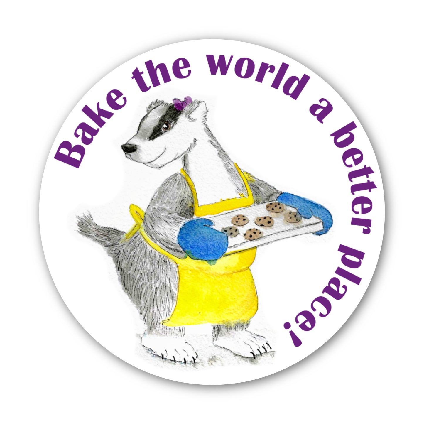 Bake the World a Better Place sticker