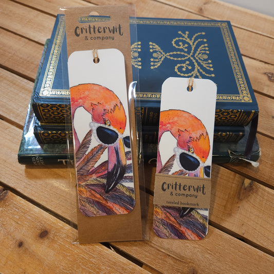 Flocking Fabulouse Flamingo | 2x6 Laminated Bookmark