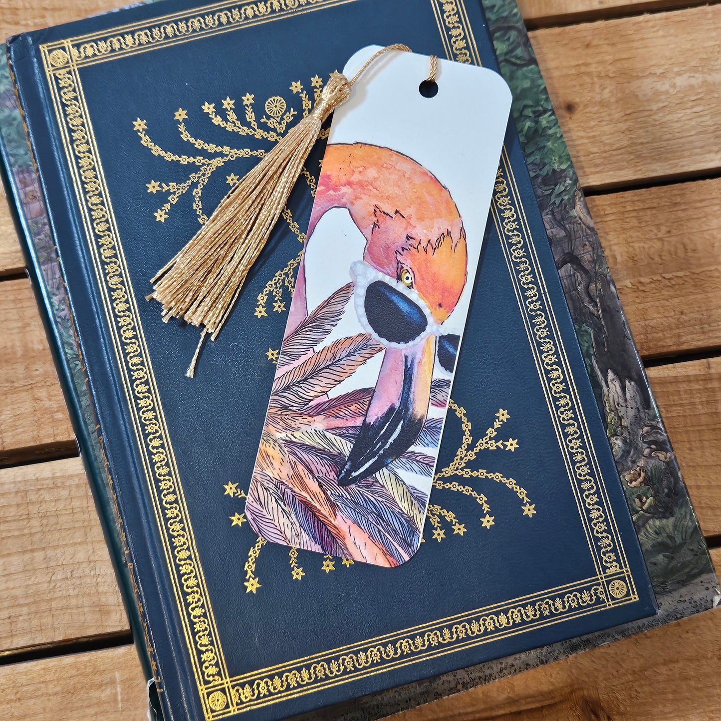 Flocking Fabulouse Flamingo | 2x6 Laminated Bookmark