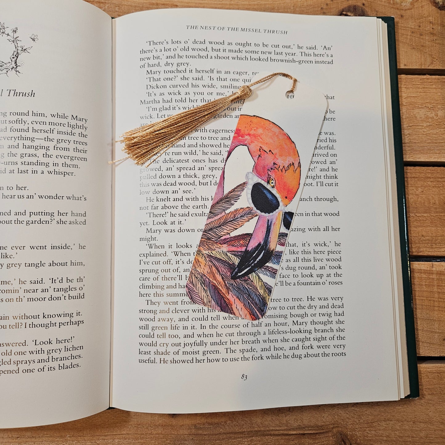 Flocking Fabulouse Flamingo | 2x6 Laminated Bookmark