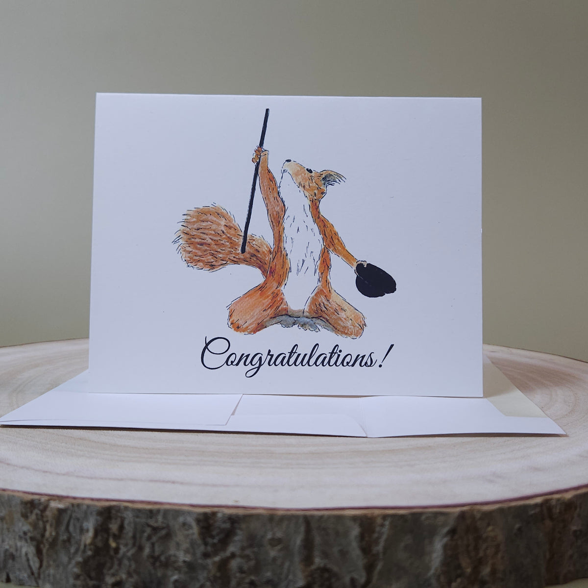 Dapper Squirrel Congratulations Greeting Card