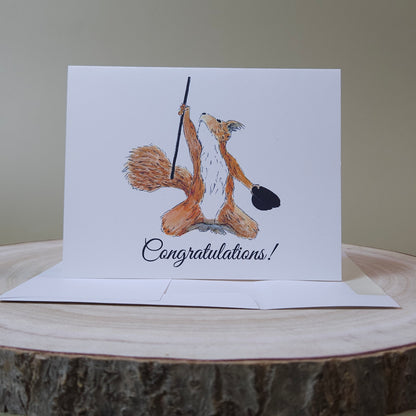 Dapper Squirrel Congratulations Greeting Card