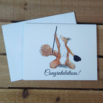 Dapper Squirrel Congratulations Greeting Card