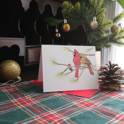 Couple in the Evergreen card