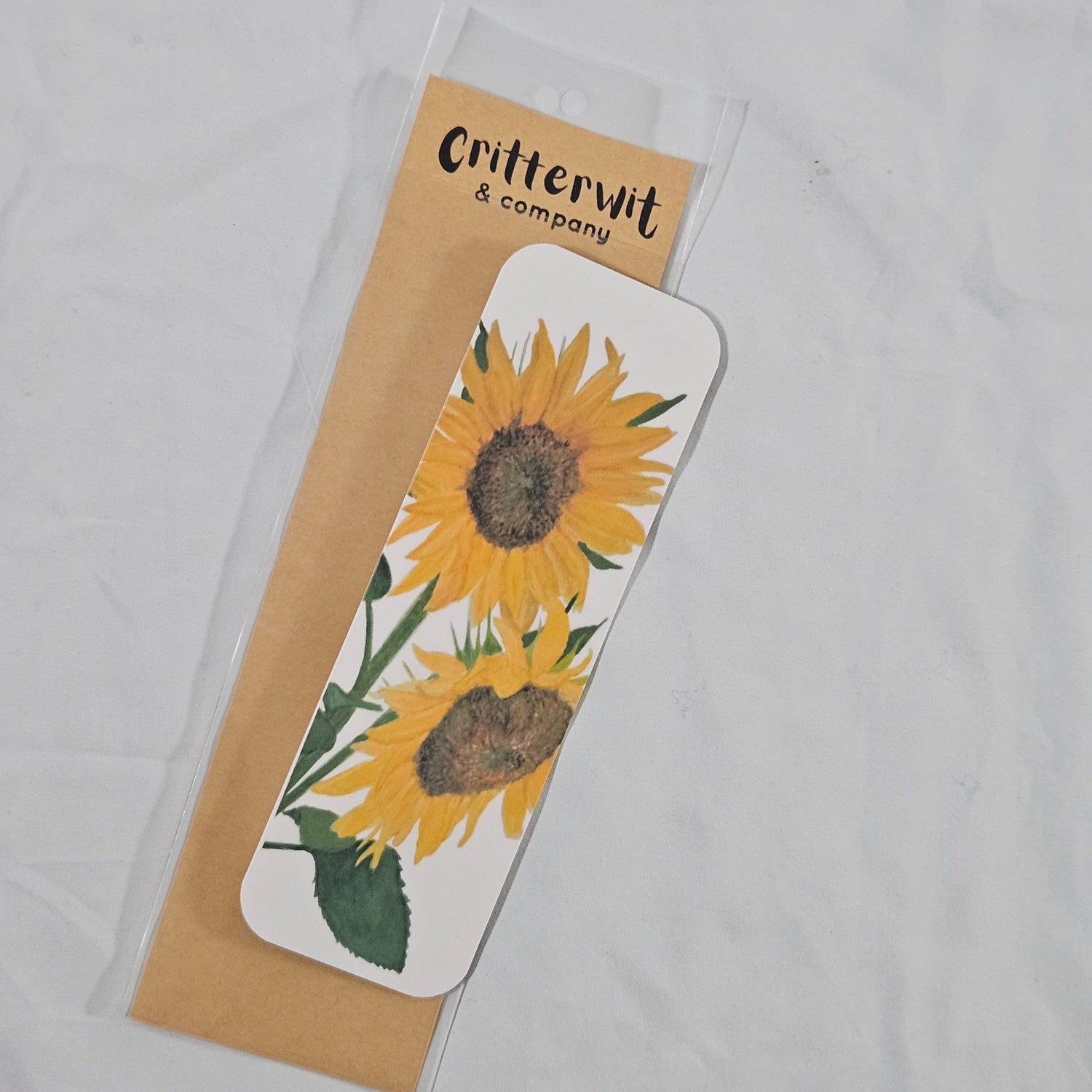 Sunflowers Woodland Animal Bookmark – whimsical woodland animal gift, perfect for holidays and everyday use.