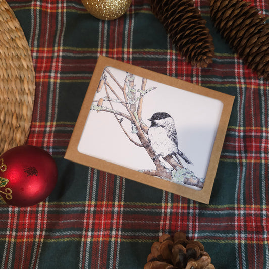Winter Chickadee card boxed set