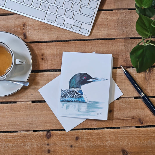 Portrait of a Loon Greeting Card