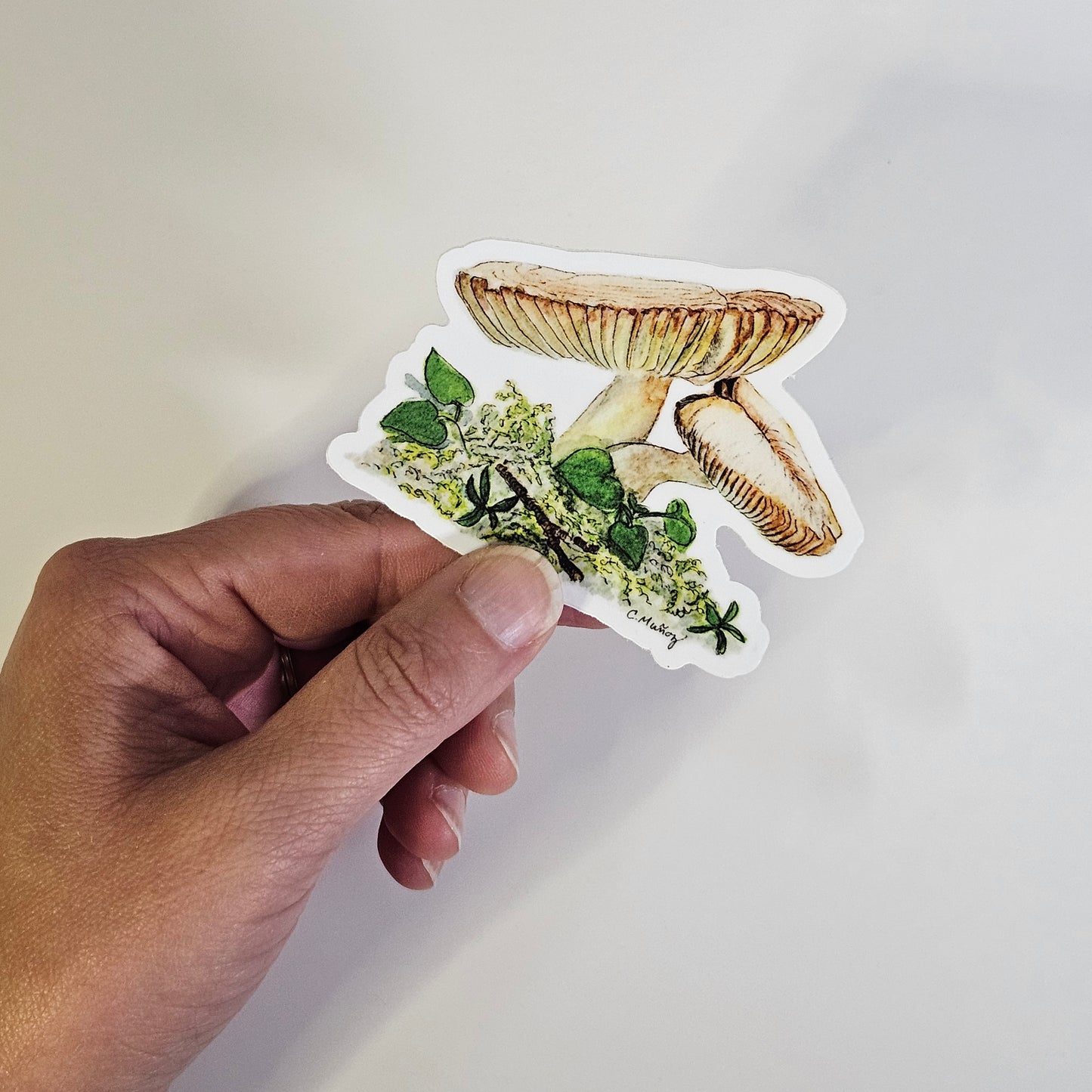 Meadow Mushroom Sticker – 3x3 Inch Waterproof Vinyl Decal