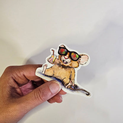 Lemonade Mouse Sticker – 3x3 Inch Waterproof Vinyl Decal
