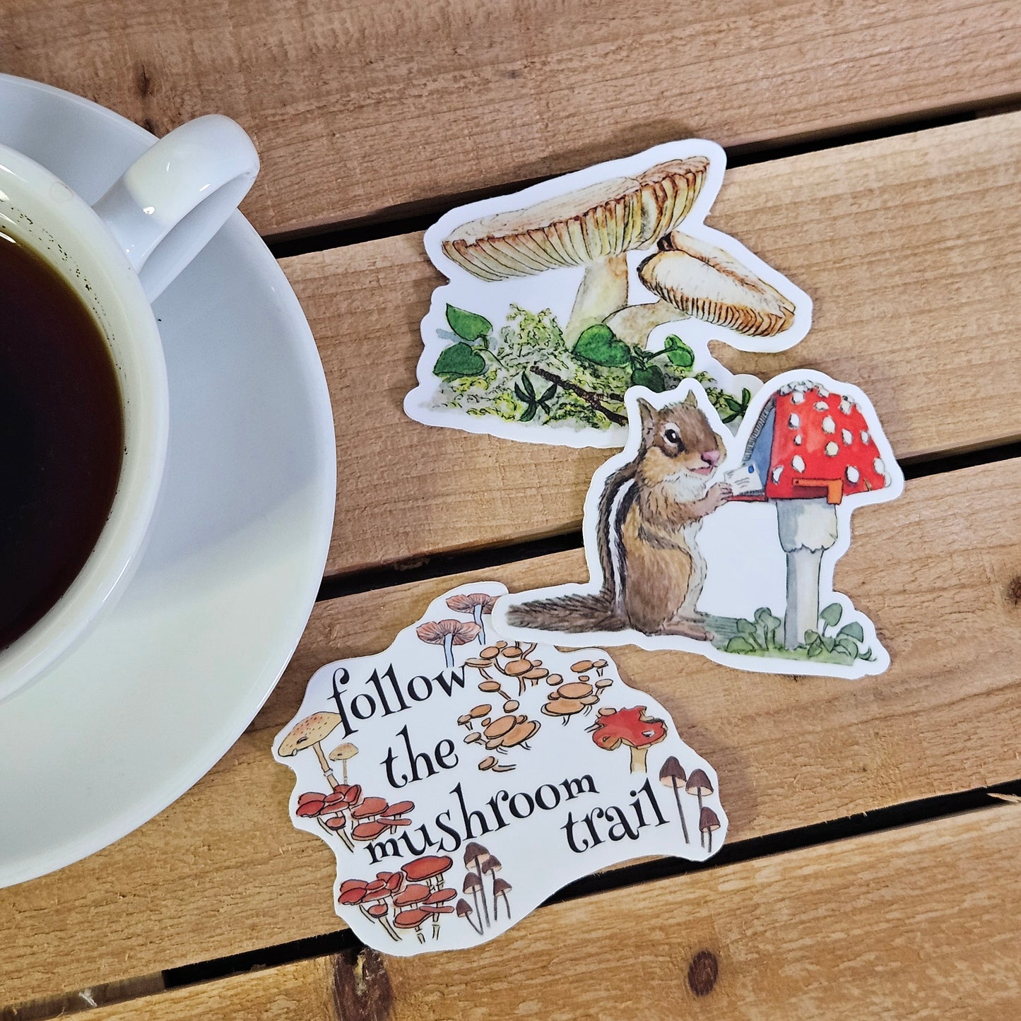 Meadow Mushroom Sticker – 3x3 Inch Waterproof Vinyl Decal
