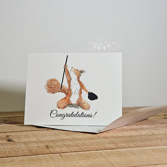 Congratulations Fosse Curtain Greeting Card
