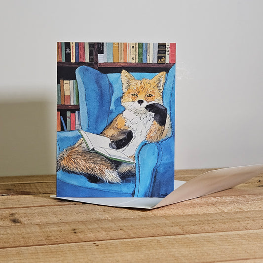 Bookish Fox Greeting Card