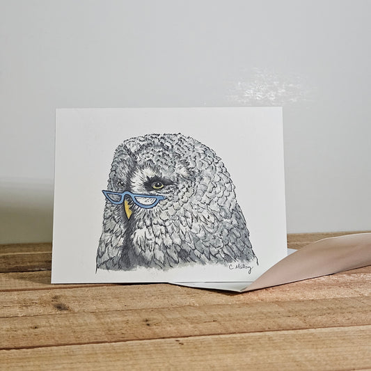 Half-moon specs owl Greeting Card