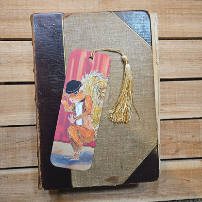 Broadway Red Squirrel Bookmark — 2x6 Inches, Laminated for Durability, Tassel Included, Biodegradable Packaging