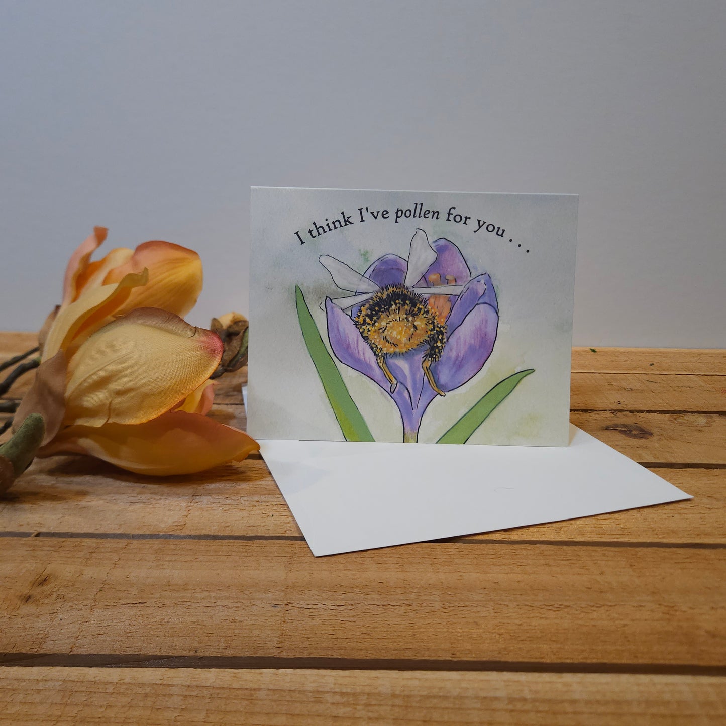 Pollen for You Bee Card – Whimsical Romantic Greeting
