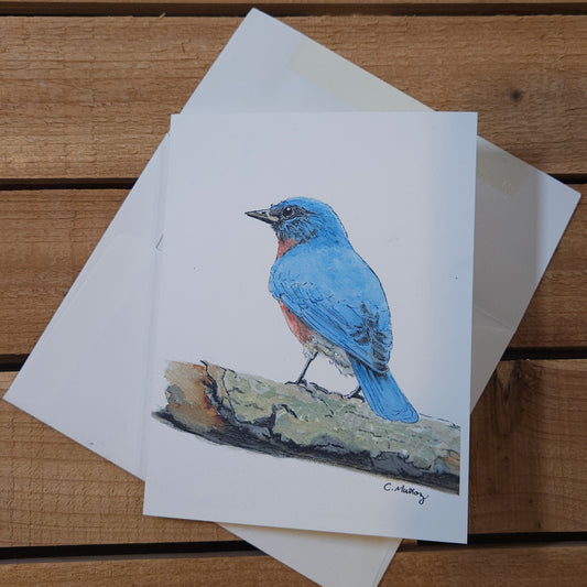 Bluebird Greeting Card – Whimsical Woodland | A2 size | blank inside