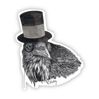Dandy Raven Sticker | 3x3” Waterproof Vinyl Decal