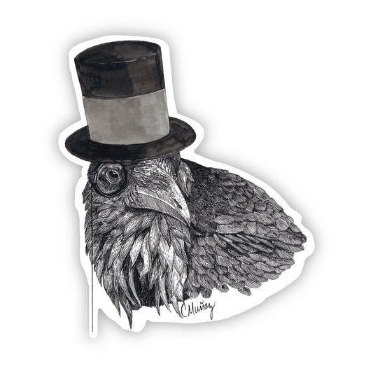 Dandy Raven Sticker | 3x3” Waterproof Vinyl Decal