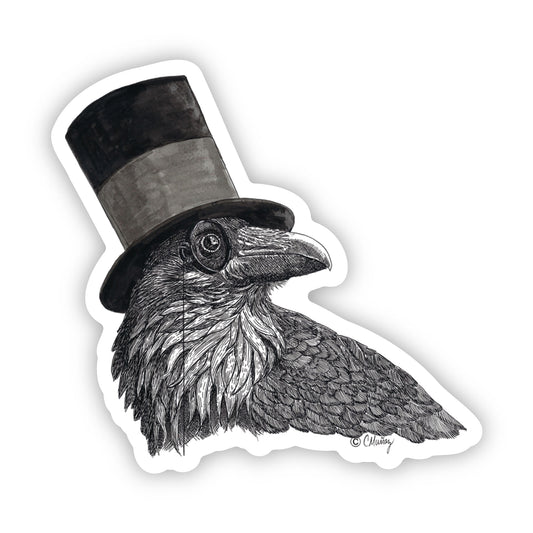 Superior Raven Sticker – 3x3 Inch Waterproof Vinyl Decal
