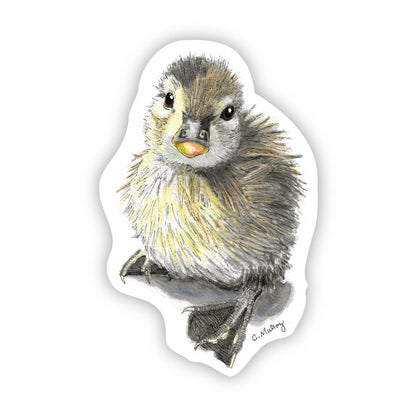 Fluffy Duckling Sticker – 3x3 Inch Waterproof Vinyl Decal