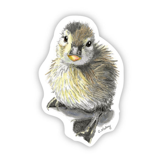 Fluffy Duckling Sticker – 3x3 Inch Waterproof Vinyl Decal