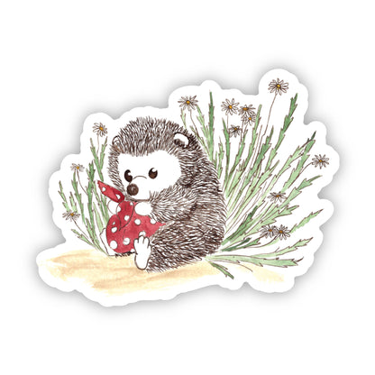 Hedgehog Picnic Sticker – 3x3 Inch Waterproof Vinyl Decal