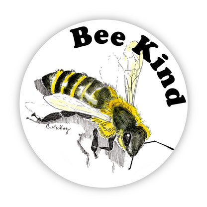 Bee Kind sticker- 3x3 waterproof vinyl decal