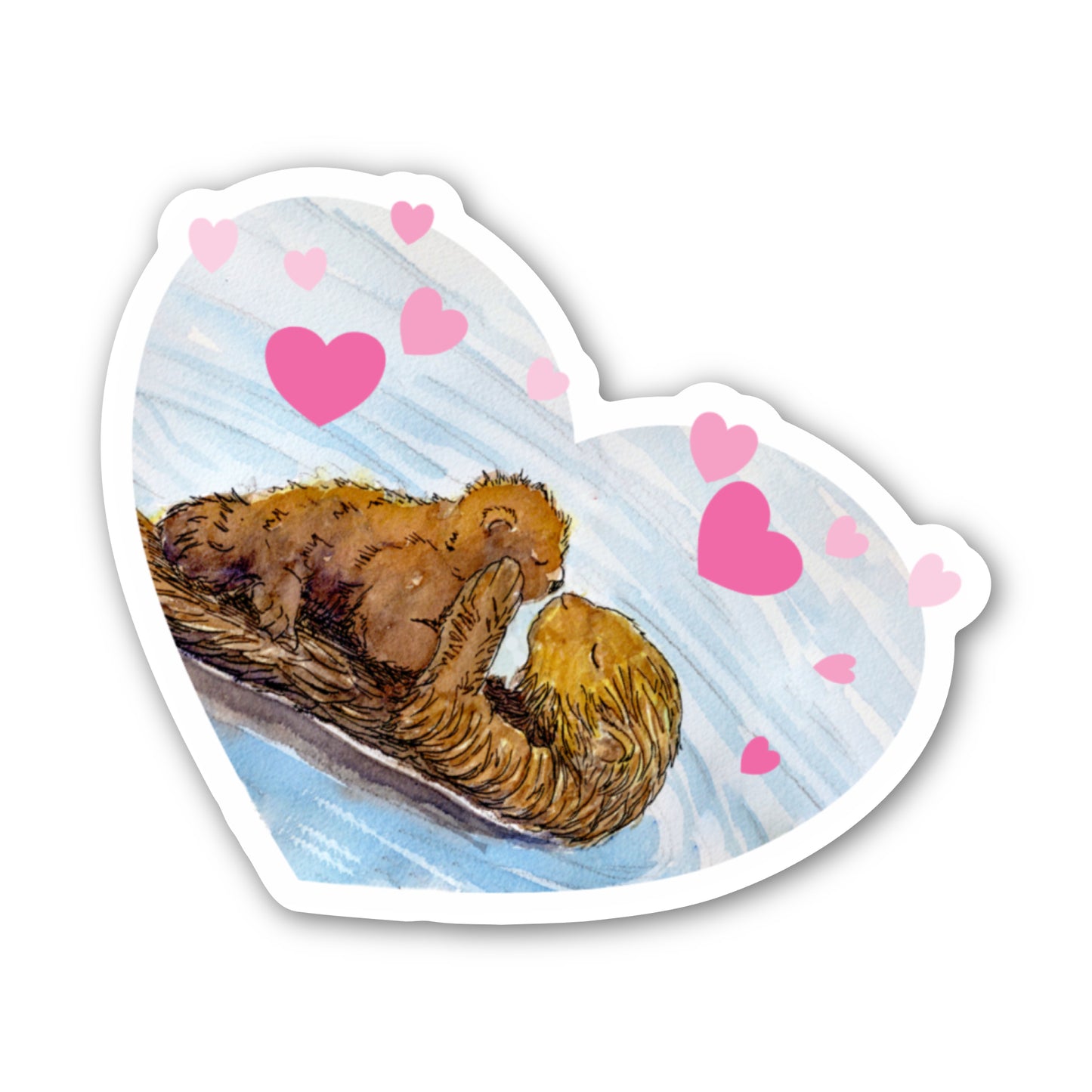 Otterly the Best Sticker | Woodland Animal Vinyl Sticker
