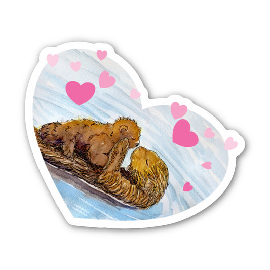 Otterly the Best Sticker | Woodland Animal Vinyl Sticker