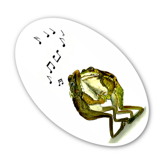 Dancing Frogs Sticker | 3x3” Waterproof Vinyl Decal