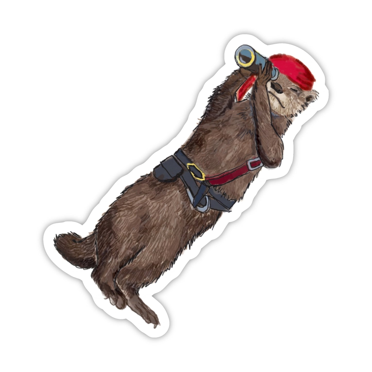 Pirate Otter Sticker | Whimsical Woodland Vinyl